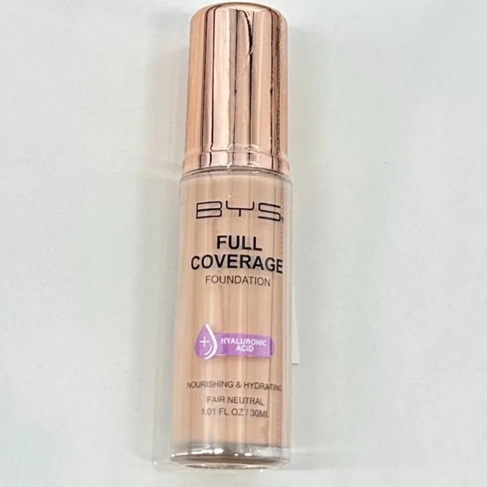 NEW! BYS Full Coverage Foundation Hyaluronic Acid Fair Neutral Nourishing & Hydr